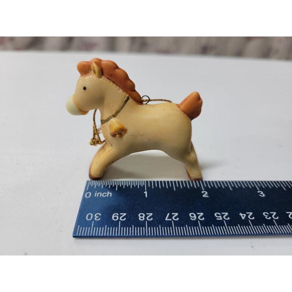 Homco Vintage Christmas Ornaments Holly Leaf Pig Donkey Figurine Set - Picture 5 of 5